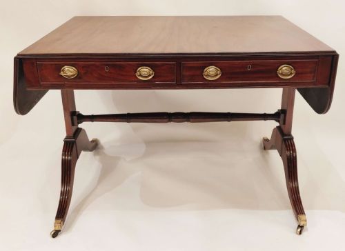 REGENCY MAHOGANY SOFA TABLE - ADDITIONAL PHOTO 2