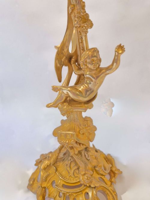 PAIR OF FRENCH ORMOLU CANDELABRA - ADDITIONAL PHOTO 4