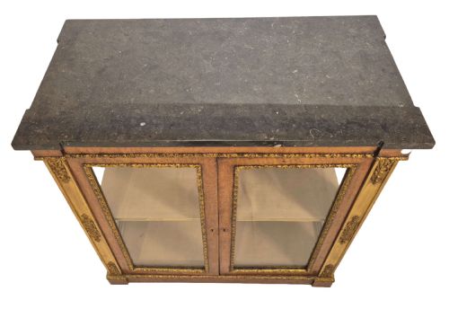 WILLIAM IV BIRDS EYE MAPLE AND PARCEL GILT CABINET - ADDITIONAL PHOTO 2
