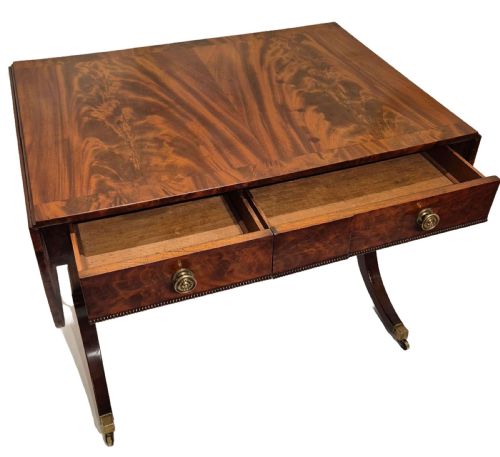 REGENCY MAHOGANY SOFA TABLE - ADDITIONAL PHOTO 2