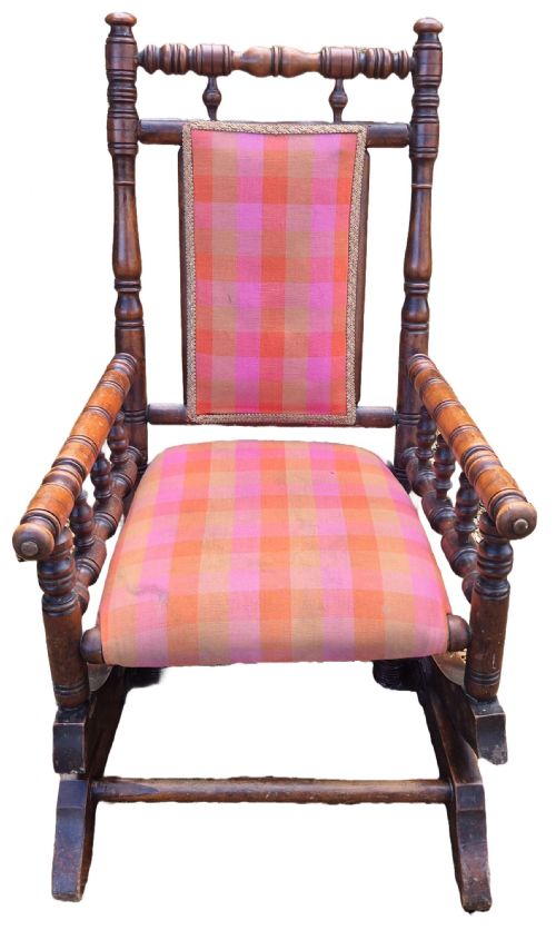 RARE FRUITWOOD CHILDS ROCKING CHAIR - ADDITIONAL PHOTO 1