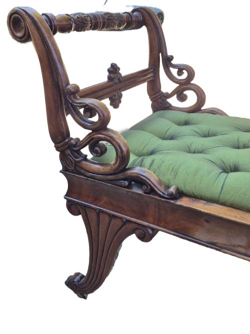AN EXTREMELY RARE ROSEWOOD HARPISTS CHAIR - ADDITIONAL PHOTO 1