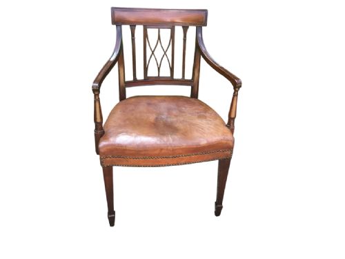 SET OF 8 SHERATON MAHOGANY DINNING CHAIRS - ADDITIONAL PHOTO 1