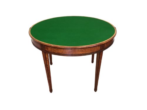 SHERATON DEMILUNE CARD TABLE - ADDITIONAL PHOTO 2