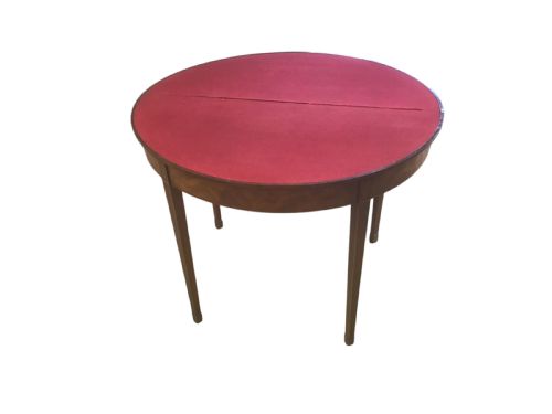 SHERATON MAHOGANY DEMI LUUNE CARD TABLE - ADDITIONAL PHOTO 1