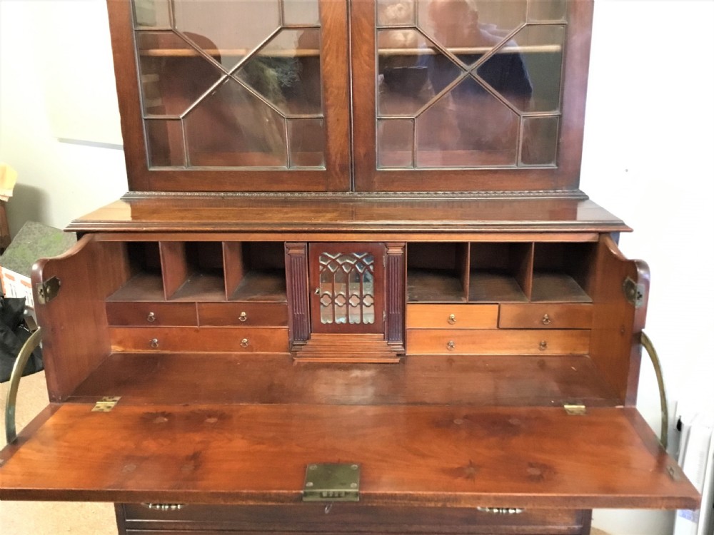 18th Century Mahogany Secretaire Bookcase View II