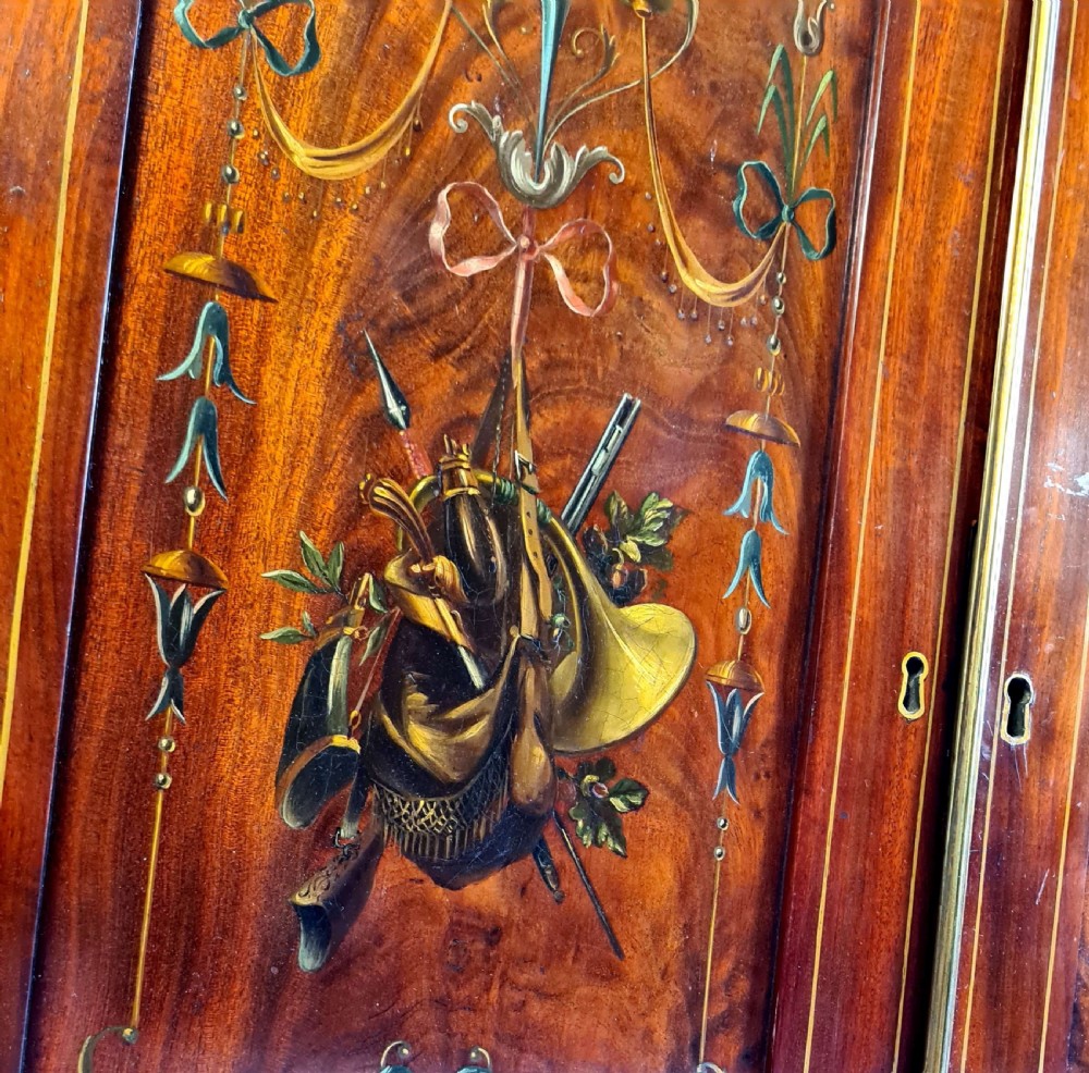 Sheraton Style Decorated Side Cabinet View III