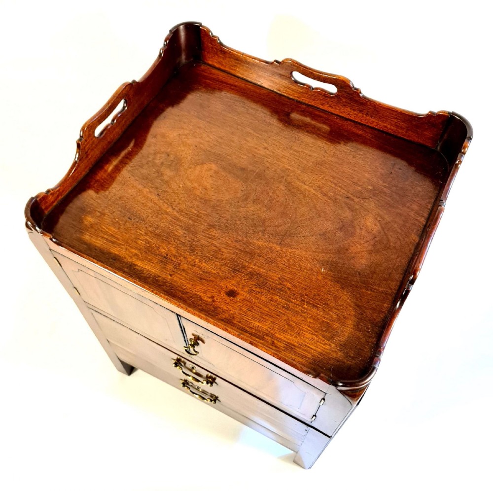 18th Century Mahogany Tray Top Commode View IV