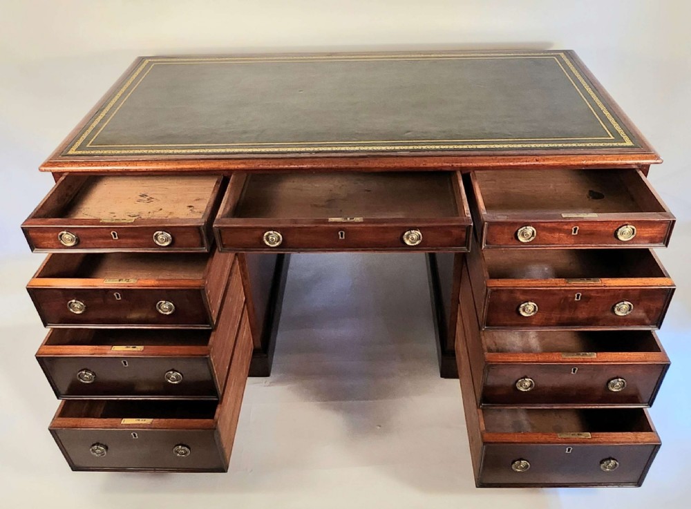 19th Century Mahogany Pedestal Desk View III