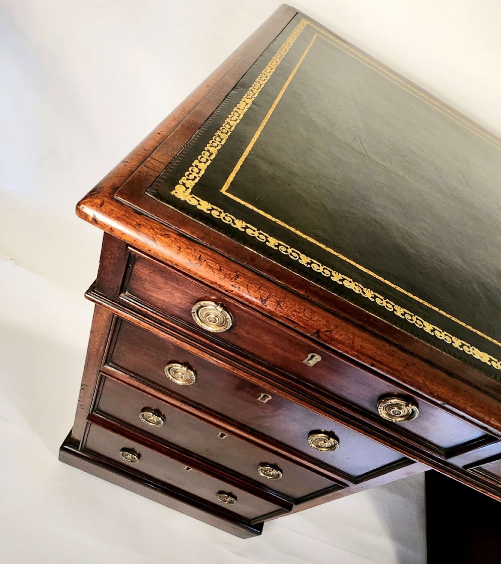 19th Century Mahogany Pedestal Desk View IV