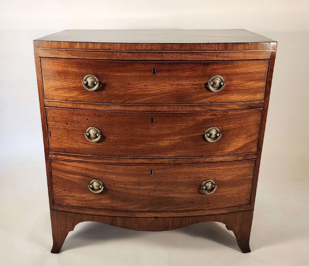 George III Mahogany Bow Front Chest