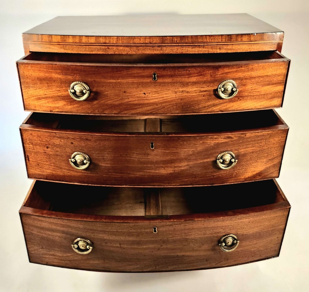 George III Mahogany Bow Front Chest View II