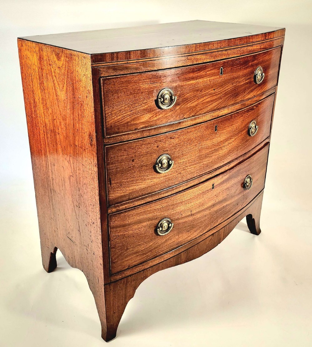 George III Mahogany Bow Front Chest View III