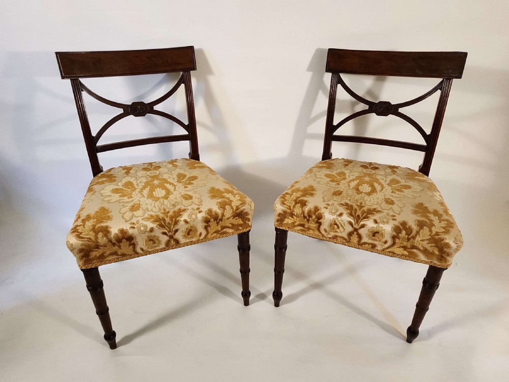 Set of 8 Sheraton Mahogany Dining Chairs View II