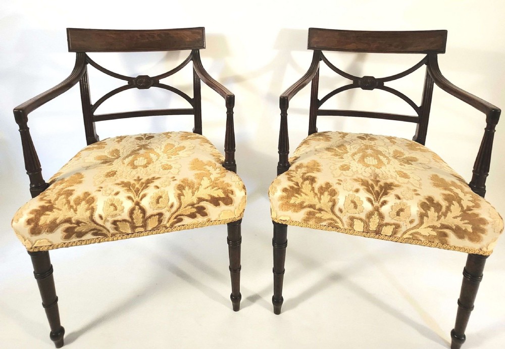 Set of 8 Sheraton Mahogany Dining Chairs View III