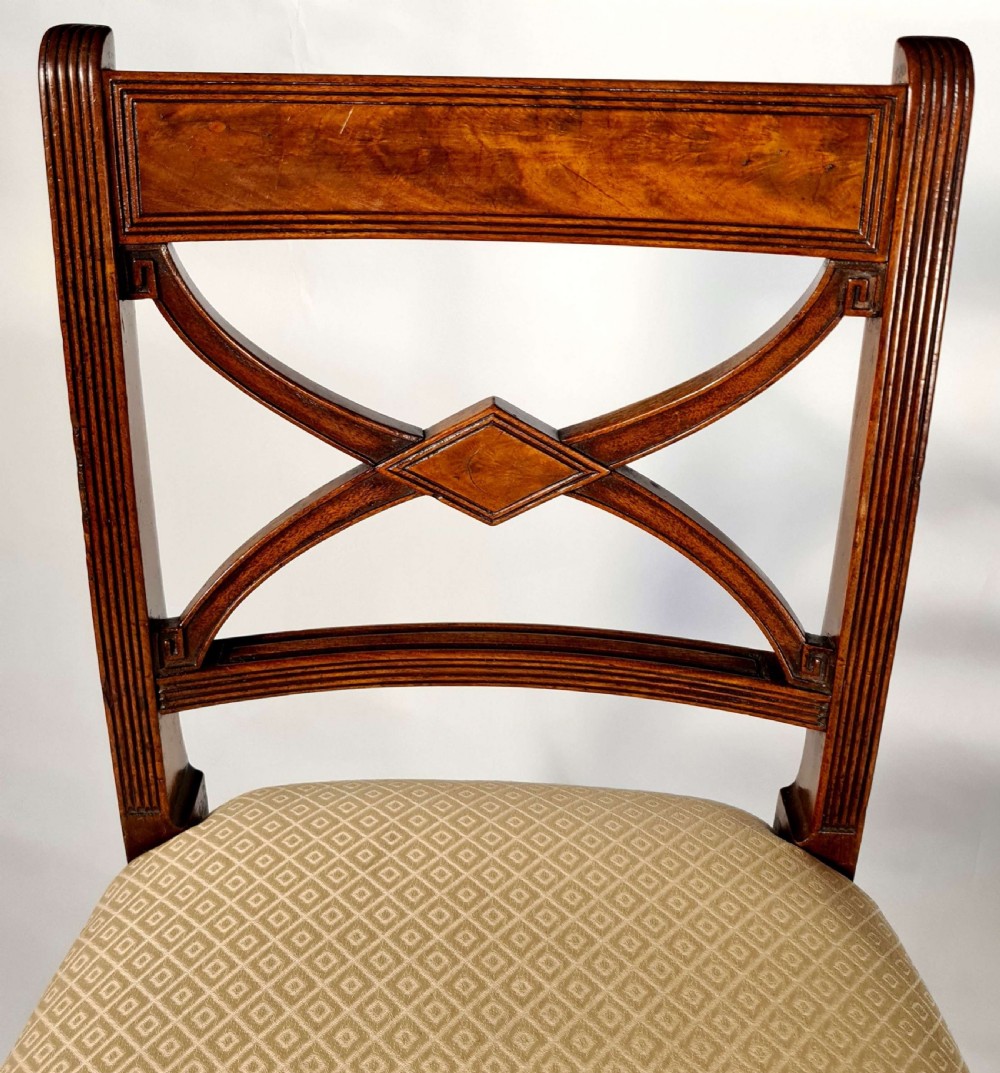 Set of 6 Sheraton Mahogany Dining Chairs View III