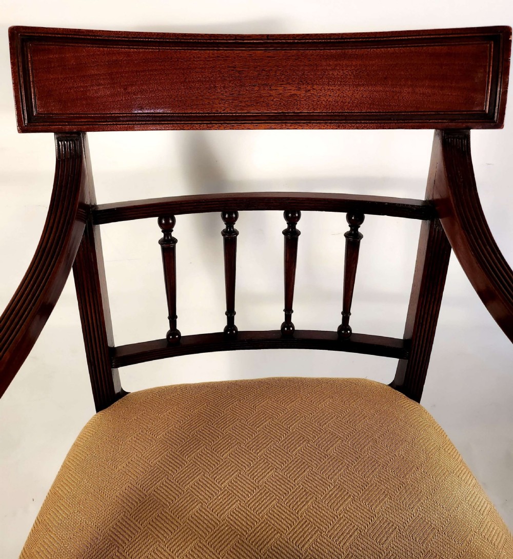 Pair of 18th Century Sheraton Elbow Chairs View IV
