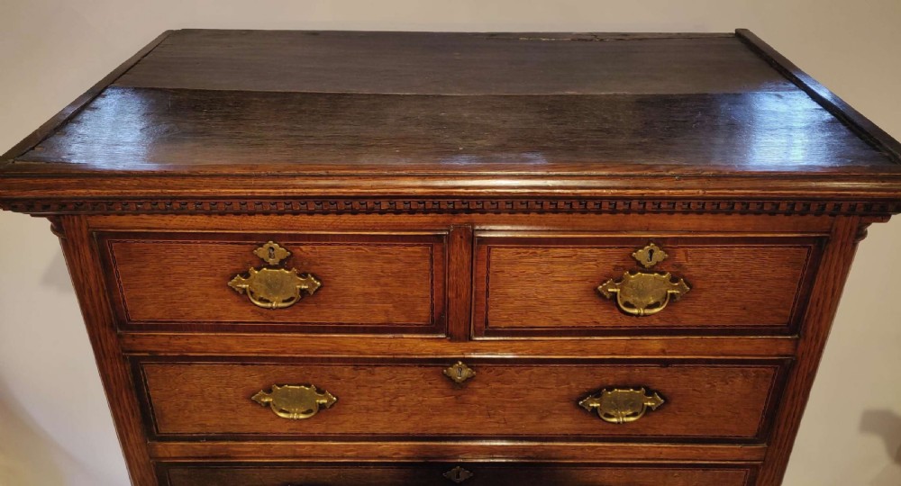 Mid 18th Century Oak Chest on Stand View II