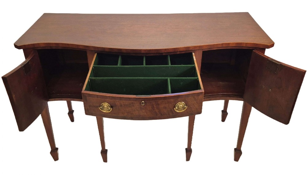 George III Serpentine Fronted Sideboard View II