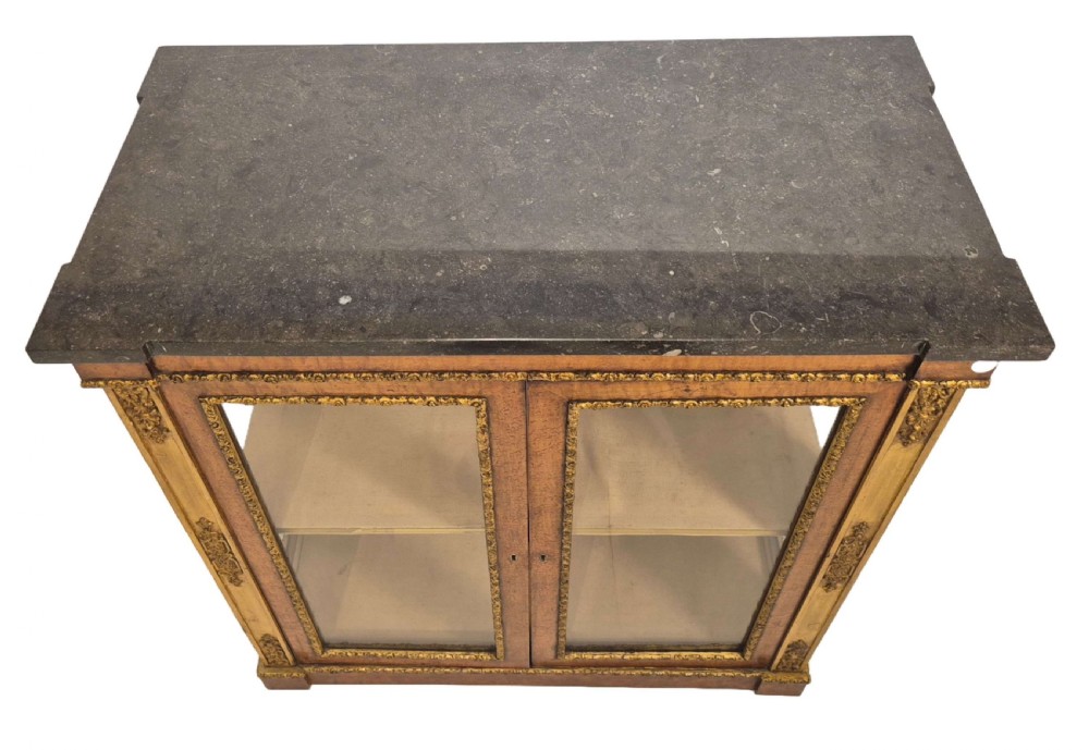 William IV Birds Eye Maple and Parcel Gilt Cabinet View III