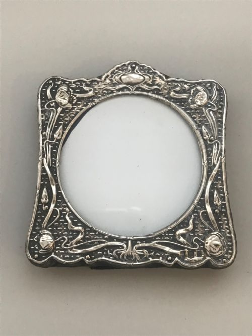 Art nouveau silver photo frame Birmingham 1906