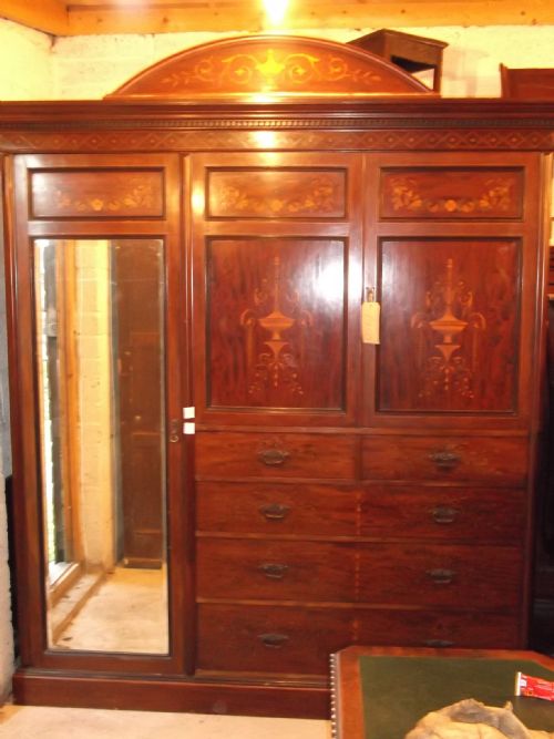 Edwardian Inlaid Wardrobe