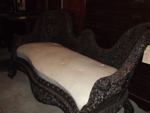 Anglo Indian Carved Settee