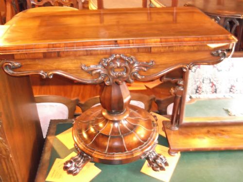 Early Victorian Rosewood Card Table