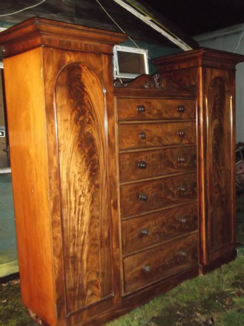 Mid 19th Century 3 Section Wardrobe