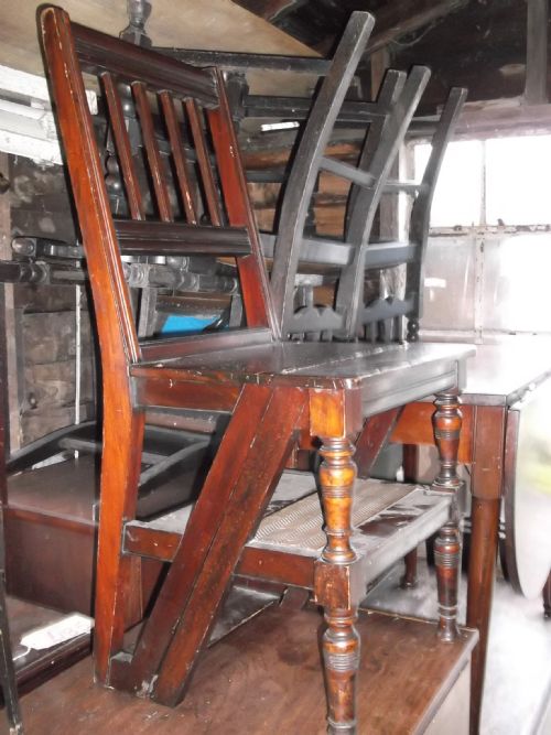 Victorian Folding  Library Chair Step