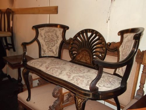 Edwardian Inlaid Settee