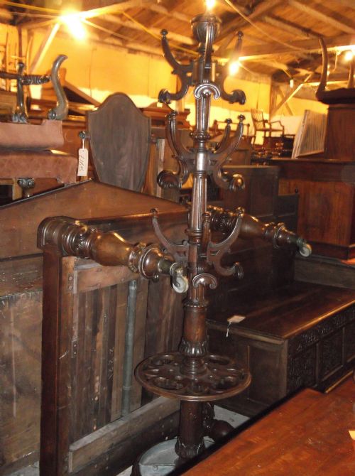 Good 19th Century Oak Hat,coat and Umbrella Hall Stand