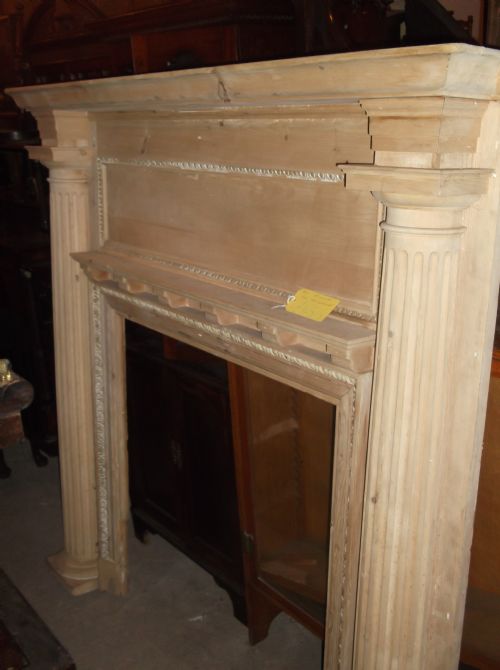 Large 19th Century Pine Fire Surround