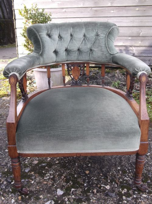 Inlaid Rosewood Tub Seat Chair