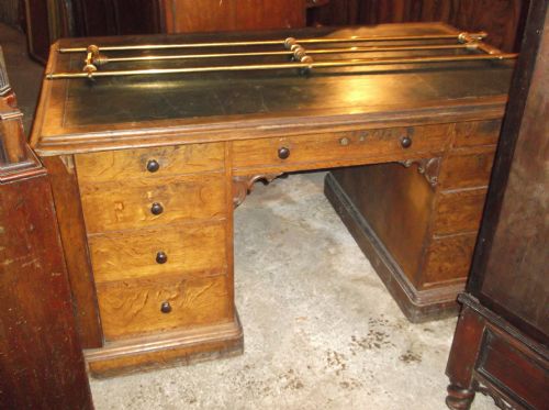 Gillows Oak Pedestal Partners Desk