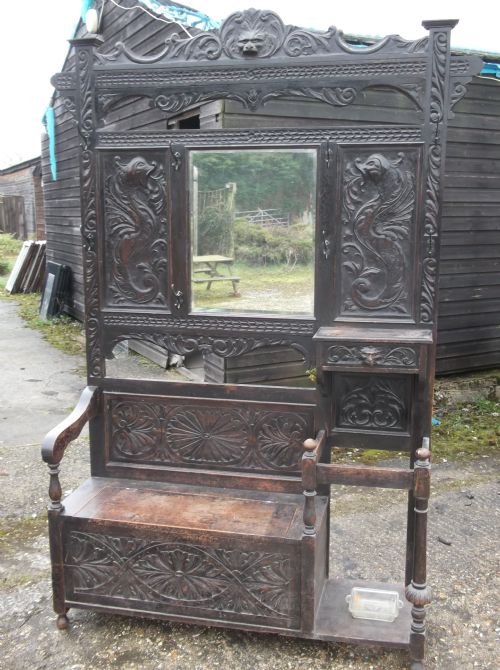 Late Victorian Oak Hall Stand