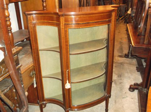 Edwardian Inlaid Vitrine