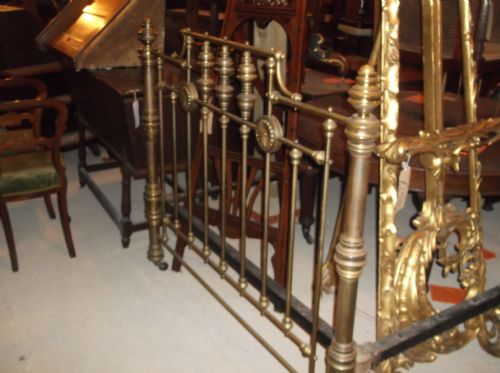Late Victorian Brass Double Bed