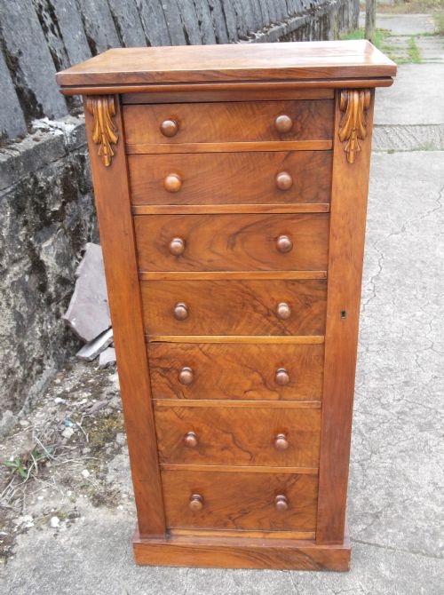 Victorian Walnut Wellington Chest