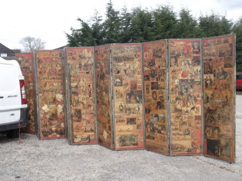 Very Large Victorian 10 Fold Screen