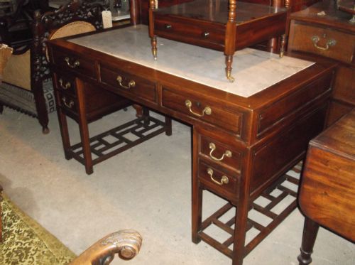 Chinese Hardwood Kneehole Writing Desk
