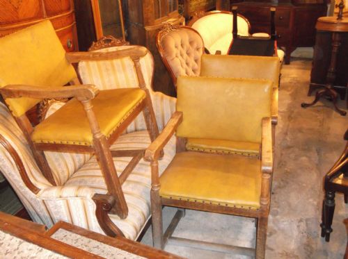 Pair of Oak Heals Armchairs