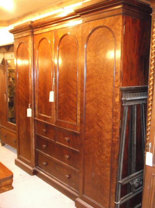 Good Fitted Victorian Mahogany Wardrobe