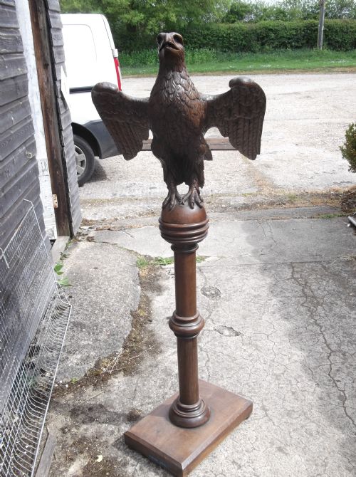 Carved Oak Eagle Lectern