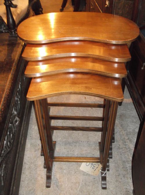 Nest of 4 Edwardian Inlaid Tables