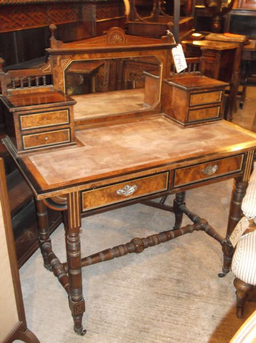 Victorian Walnut "Gillows" Designed Bonheur Du Jour.