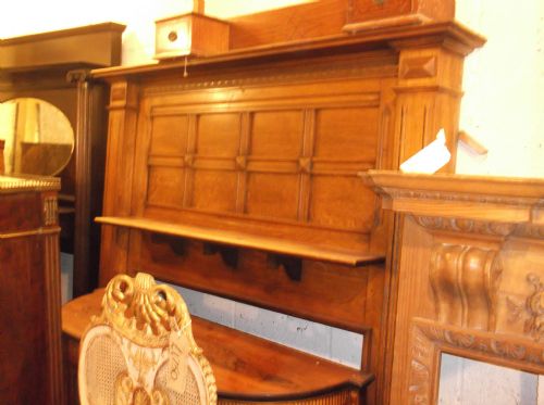 Edwardian Oak Panelled Fire Surround