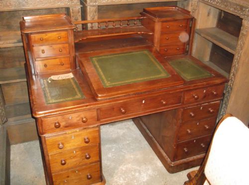Small Victorian Mahogany "Dickens" Desk