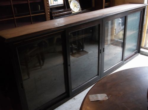 Large 2 Part Late Victorian Kitchen/office Cabinet