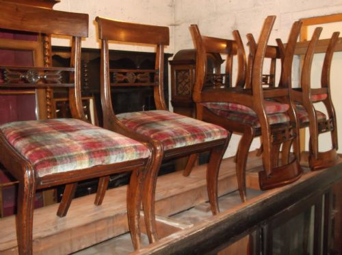 Set of 6 Regency Sabre Leg Chairs